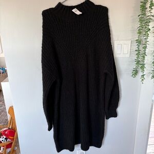 Old Navy | Ribbed Knit Mock-Neck Sweater Dress Size Large Mock Neck